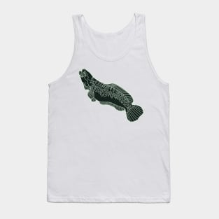 silhouette of a snakehead fish Tank Top